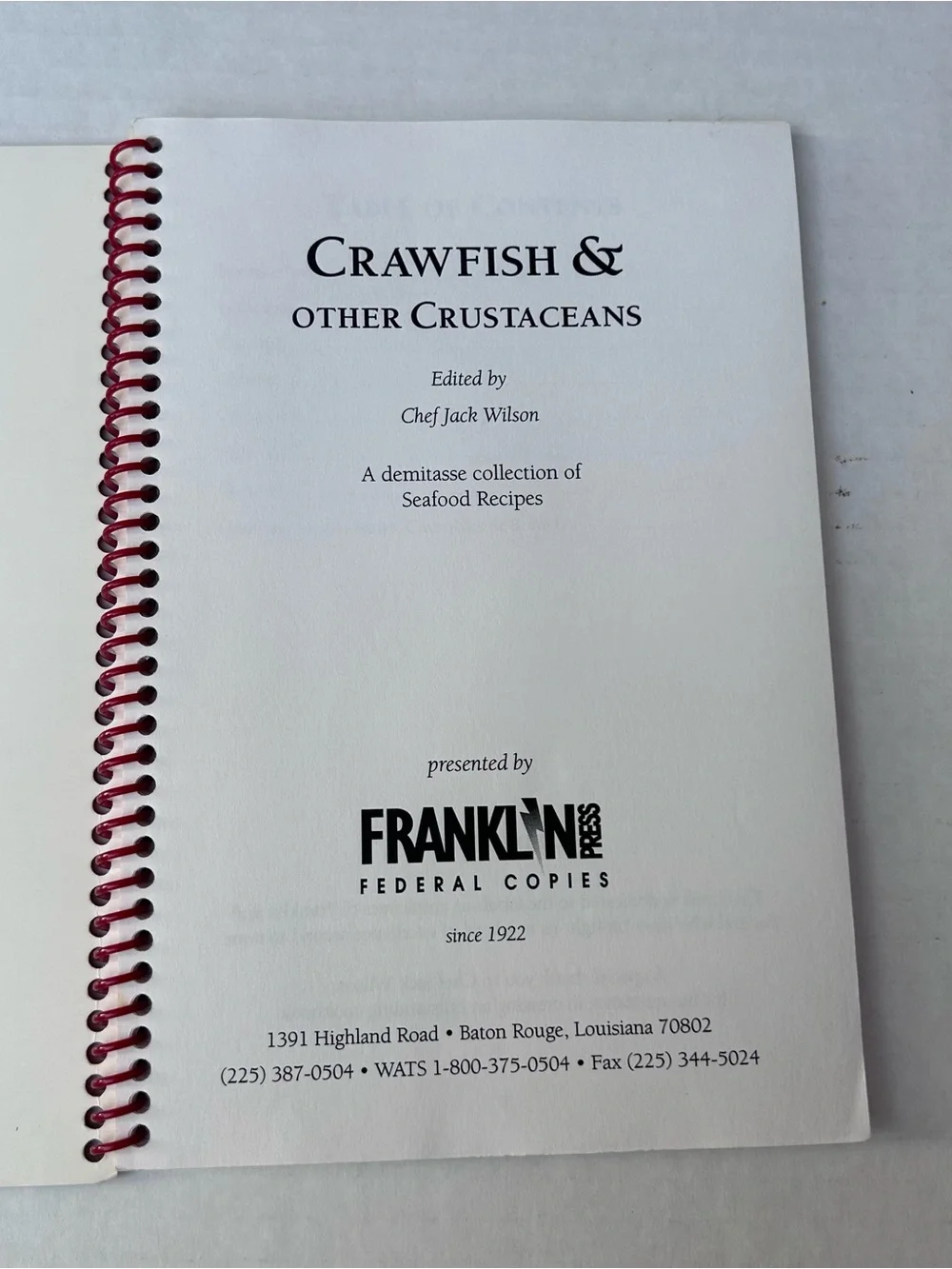 Crawfish & Other Crustaceans Cookbook Chef Jack Wilson Seafood Recipes
